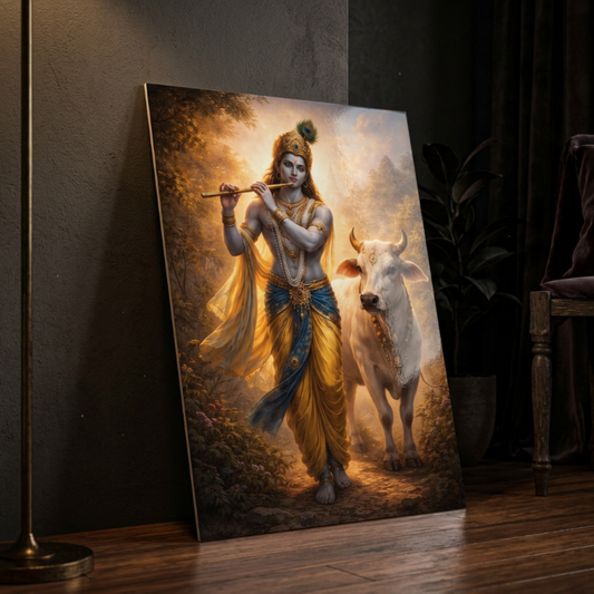 Lord Krishna - Divine Harmony | Premium Glossy Poster