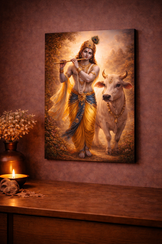 Lord Krishna - Divine Leela | Premium Canvas Wall Art
