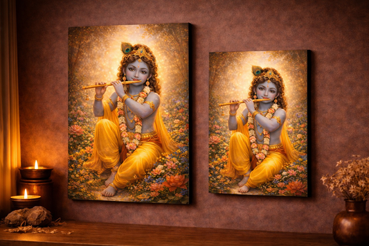 Lord Krishna - Bal Leela | Premium Canvas Wall Art