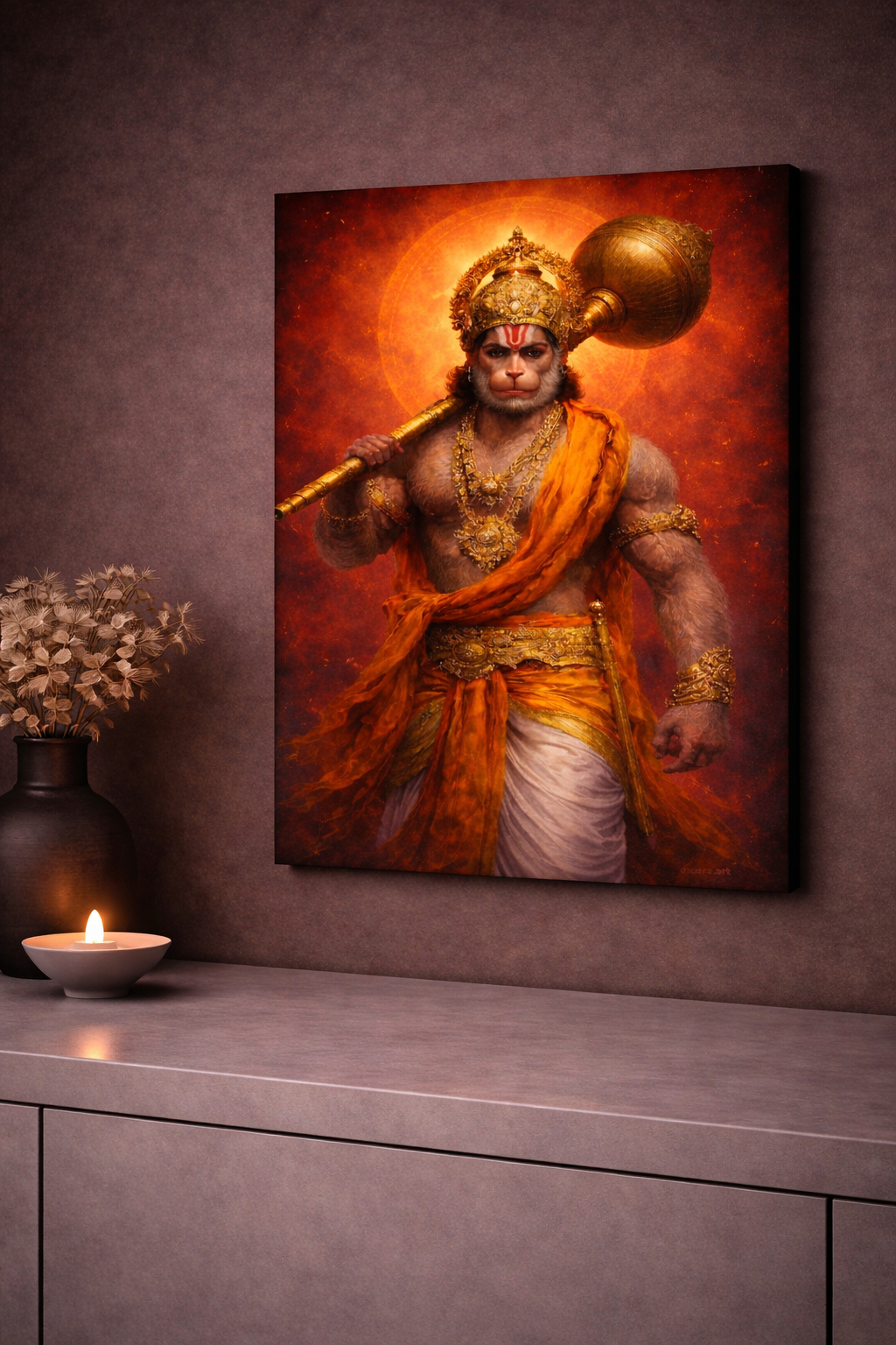 Lord Hanuman - Eternal Devotion | Premium Canvas Wall Art
