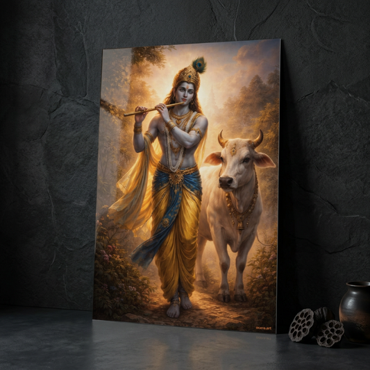 Lord Krishna - Divine Harmony | Premium Glossy Poster